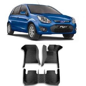 Car Floor Mats for Figo old - black 